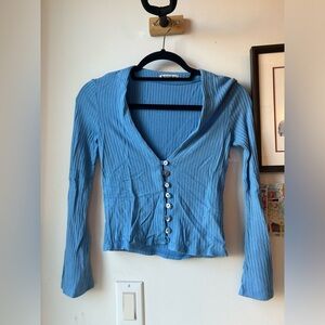 Reformation Gellar Top Blue